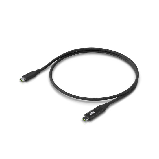 Cablu USB-C UniFi Ubiquiti 100W cu Afișaj pentru Încărcare, 1 m, Negru, UACC-Cable-USB-100W-1M-BK